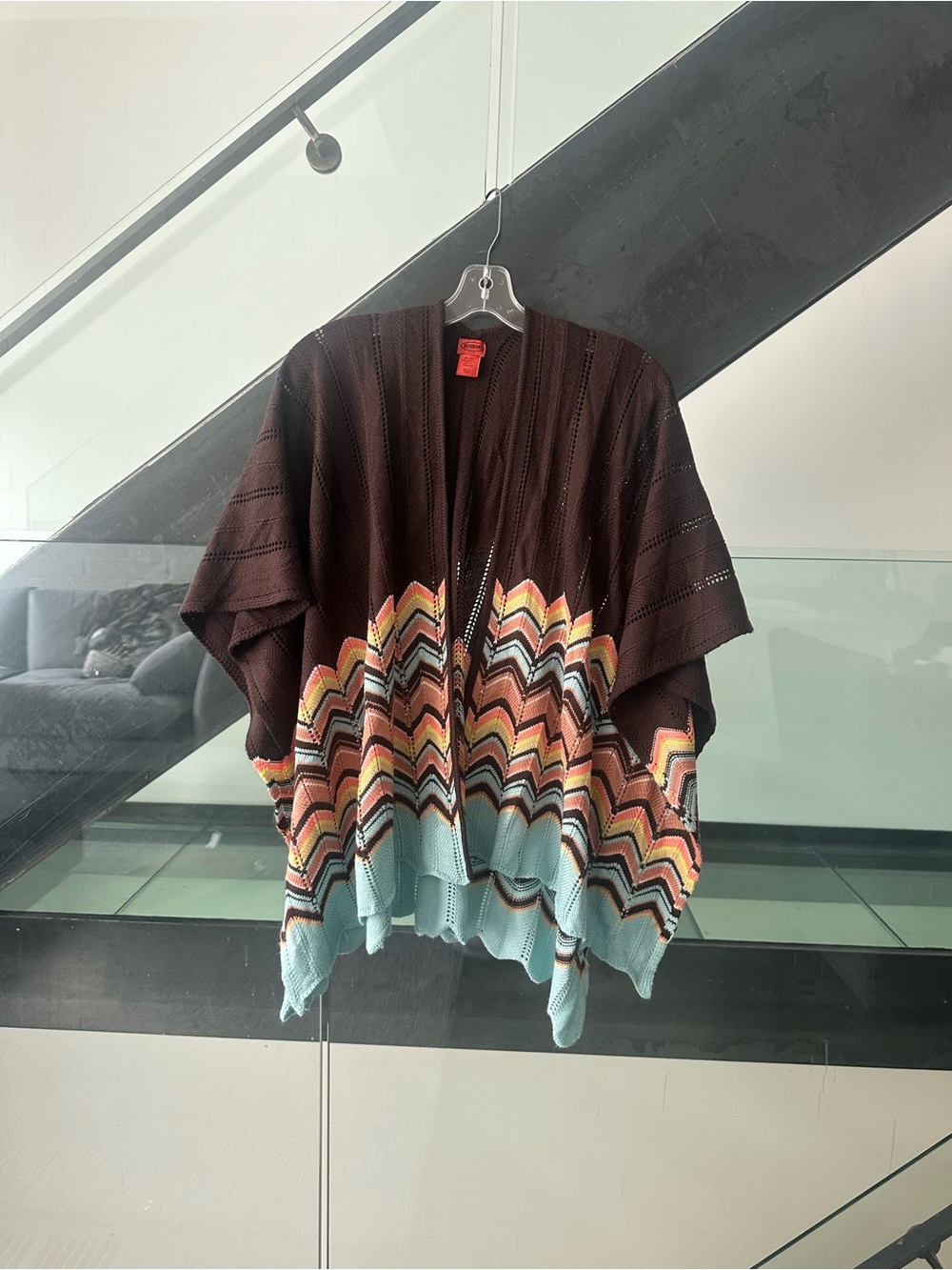 Missoni for Target Chevron Knit Open Front Poncho Cardigan